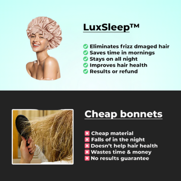 LuxSleep Hair Bonnet | Protect Your Hair While You Sleep! ✨ - Inventifyco