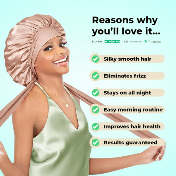 LuxSleep Hair Bonnet | Protect Your Hair While You Sleep! ✨ - Inventifyco