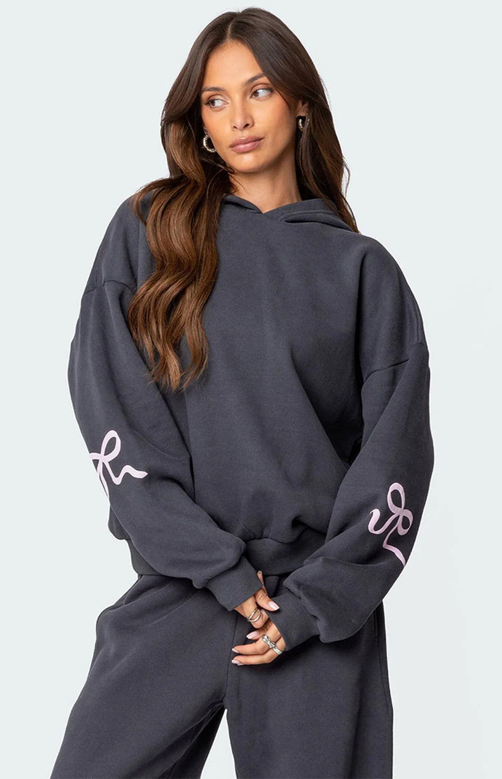 Viral Bow Hoodie Sweat Set - Inventifyco