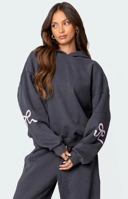 Viral Bow Hoodie Sweat Set - Inventifyco