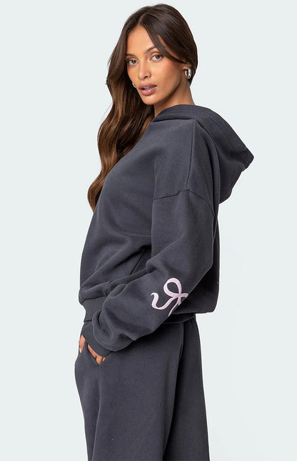 Viral Bow Hoodie Sweat Set - Inventifyco